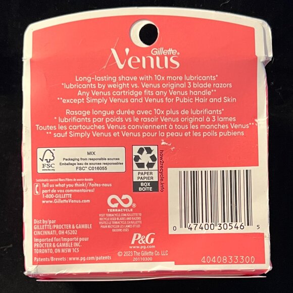 Gillette Venus Cartridges 6 Pack 5 Blades  Extra Smooth NIB - Picture 2 of 3